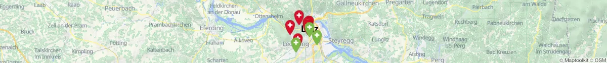Kartenansicht für Apotheken-Notdienste in der Nähe von Puchenau (Urfahr-Umgebung, Oberösterreich)